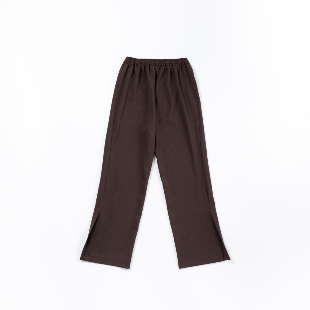 サイドスリットパンツ ダークブラウン M | 【公式】まつ毛エクステ商